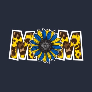 Ukrainian Mom Sunflower Ukraine Flag Colors T-Shirt
