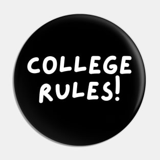 College Rules Adventure Pin