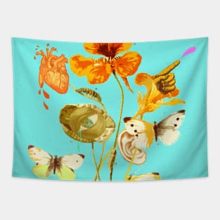 SURREAL VINTAGE FLOWERS Tapestry