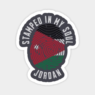 Proud Jordan Heritage Fingerprint Art for Patriotic Hearts Magnet