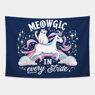 meowgic in every stride Tapestry