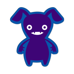 Cute Purple Dog Monster Cartoon T-Shirt