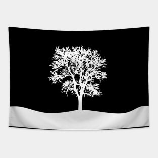 White Winter Tree Tapestry