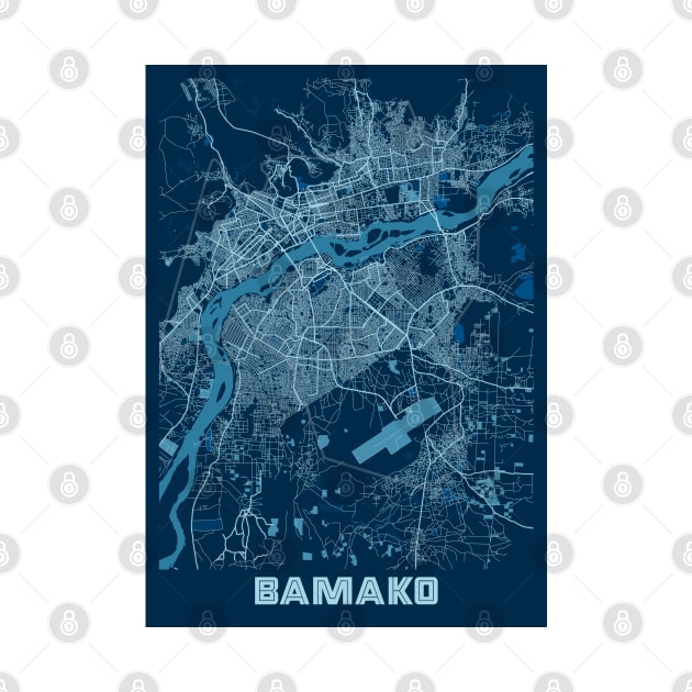 Bamako - Mali Peace City Map by tienstencil