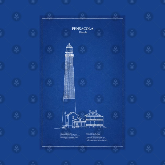 Pensacola Lighthouse - Florida - AD by SPJE Illustration Photography