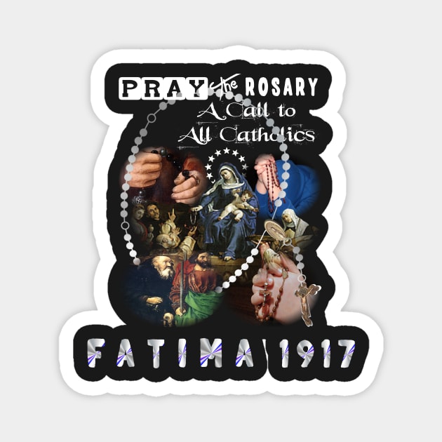 Our Lady of Fatima Virgin Mary Catholic Rosary Prayer Magnet by hispanicworld