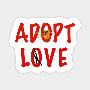 Adopt Love! - Ms. Sunny, the Sun Conure Magnet