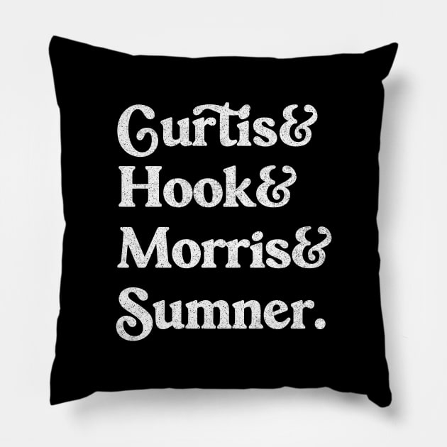 Joy Division / Faded Style Retro Typography List Design Pillow by DankFutura