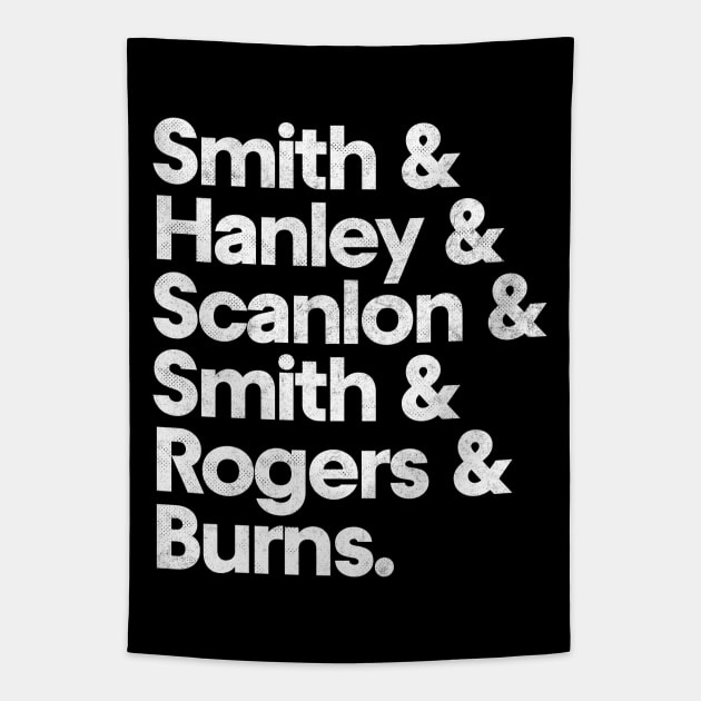 Classic The Fall Line-Up Names List Design Tapestry by DankFutura