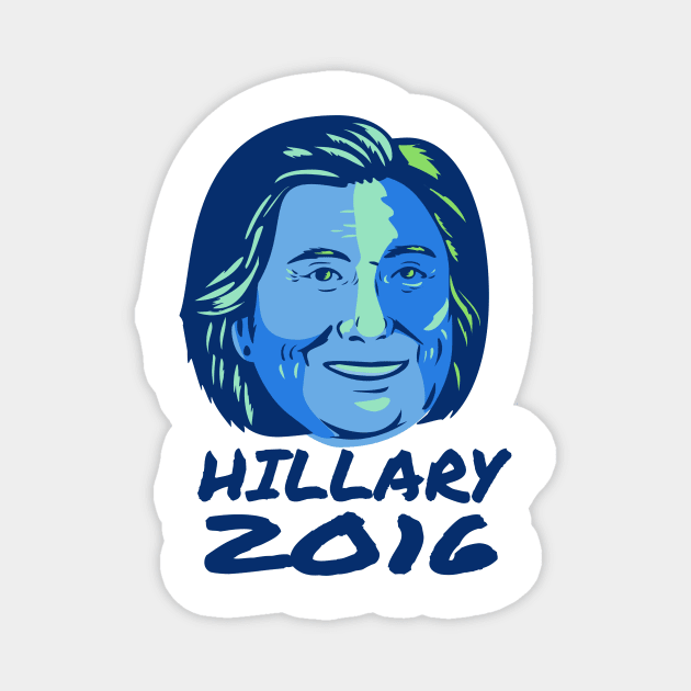Hillary President 2016 Retro Magnet by retrovectors