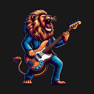 Lion Groove King: Roaring Bass T-Shirt