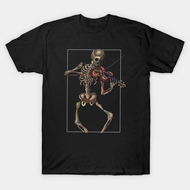 Discover Skeleton with violin - Skeleton - T-Shirt