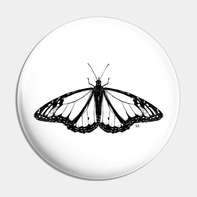 Not so real Butterfly I black-and-white Pin by VeraAlmeida