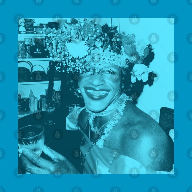 Marsha P Johnson - Queen of the Village (teals) by skittlemypony