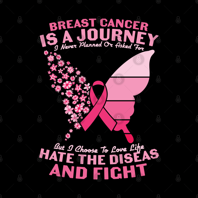 Breast Cancer Butterfly & Ribbon by crazytz