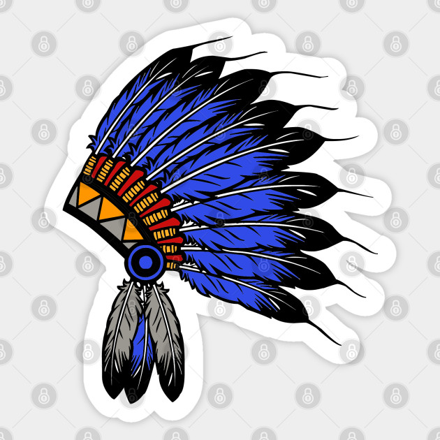 Native American Feather Hat Native American Headdress Sticker