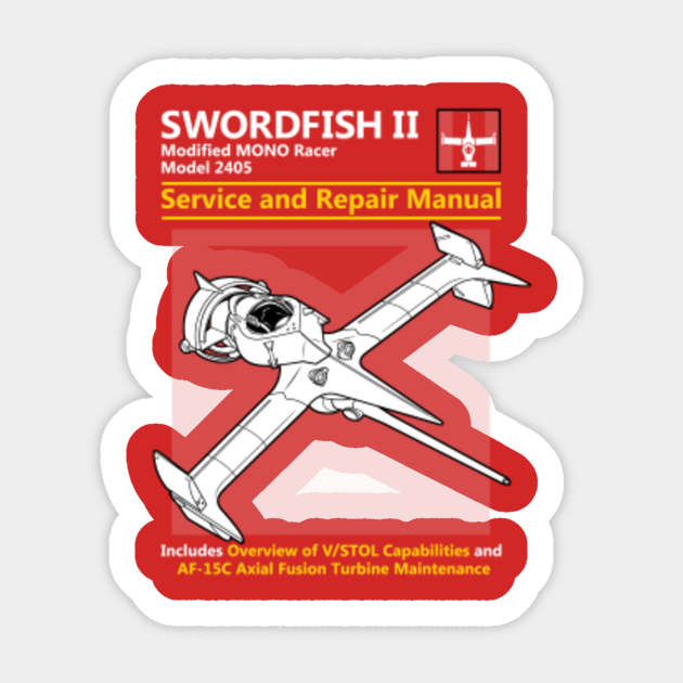 Swordfish Service and Repair Manual - Cowboy Bebop - Sticker | TeePublic Swordfish Service and Repair Manual - Cowboy Bebop - Sticker | TeePublic