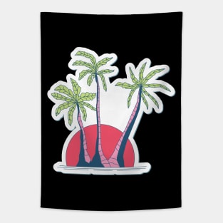 Palm Tree Sunset Tapestry