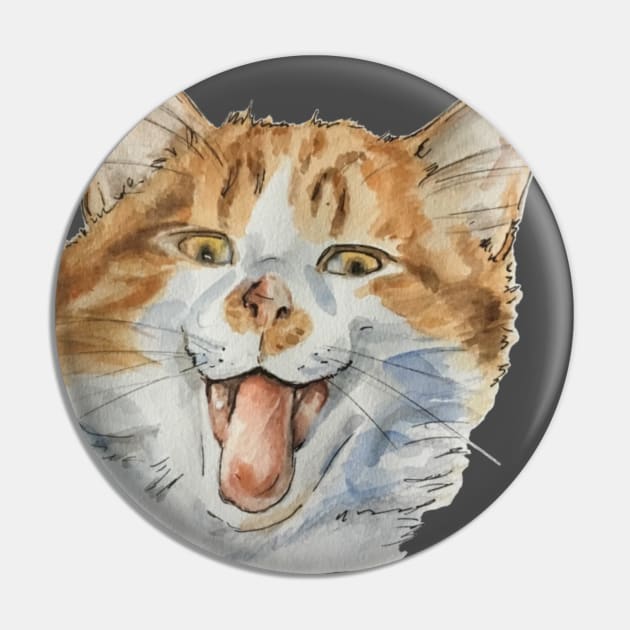 Blaaghh Cat Pin by archiesgirl