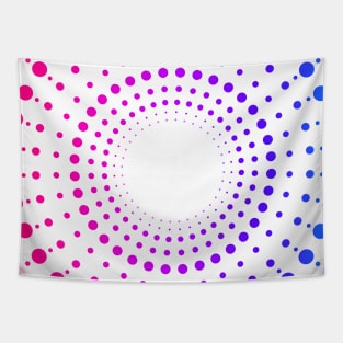 Geometric Pink/Blue Spiral Tapestry