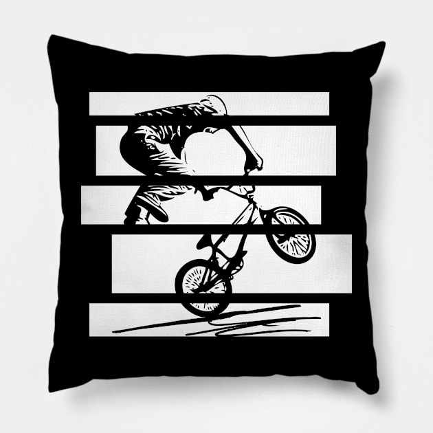 BMX rider Pillow by Rdxart