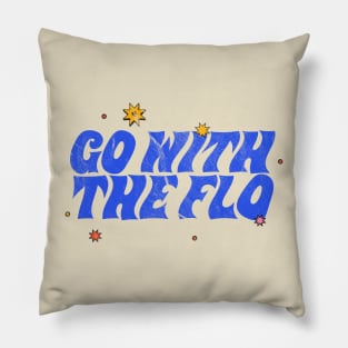 Nurse Practitioner - Go with the flo - vintage Pillow