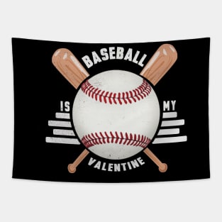 baseball is my valentine Tapestry