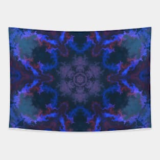 Psychedelic Hippie Flower Purple Blue and Pink Tapestry