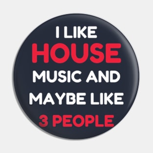 house  Music Lover Gift Idea 90s designs 80s vintage retro Pin