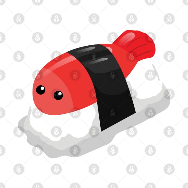 Cute Kawaii Shrimp Sushi by MajorCompany