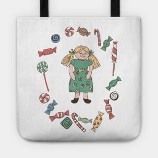 Retro Christmas Doll Tote