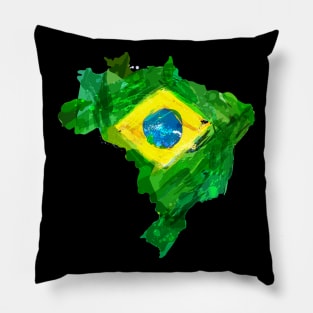 Brazil Map Pillow