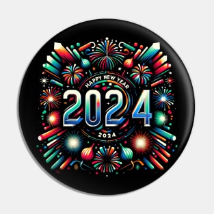 New Years Eve Party Supplies 2024 Happy New Year Fireworks Pin