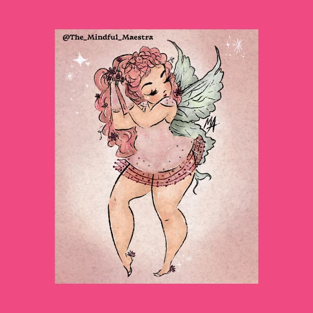 Vintage Cherub Fairy (option with background) by The Mindful Maestra