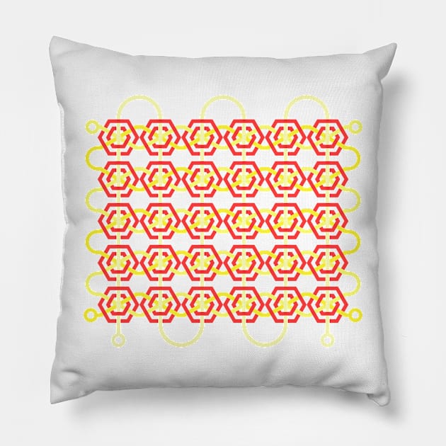 Microchip pattern Pillow by M[ ]