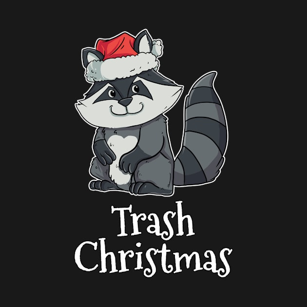 Trash Christmas Merry Trash Panda Raccoon by TheTeeBee