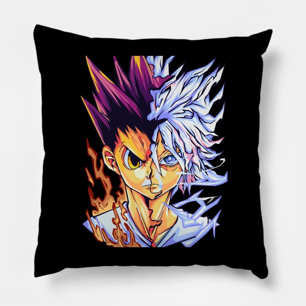 gon and killua pop art Pillow by Kuli art