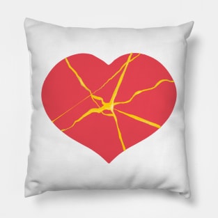 kintsugi heart Pillow