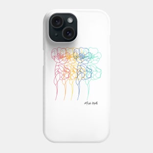 Rainbow Roses Pattern Pride Month Hashtag Phone Case