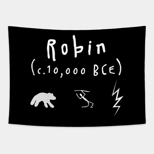 Robin - Ghosts - white Tapestry by DAFTFISH