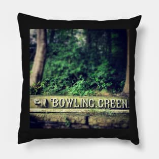 Old English Bowling Green Pillow