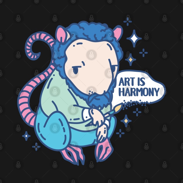 Funny Animal Artist pun Georges Sir Rat with quote by SPIRIMAL