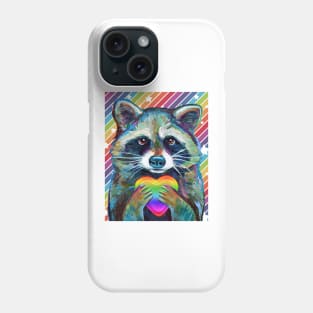 RAINBOW PRIDE RACCOON Phone Case