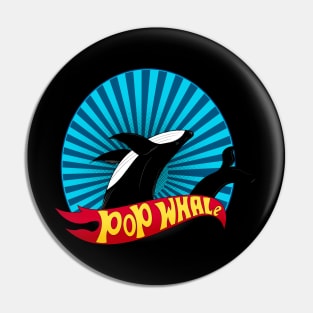 pop whale in hot wheel logo concept Pin