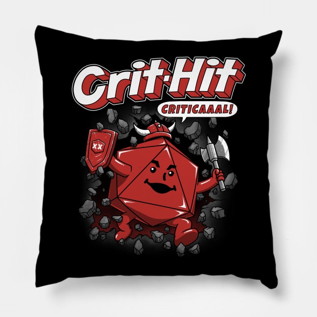 Crit-Hit Man Pillow by pigboom