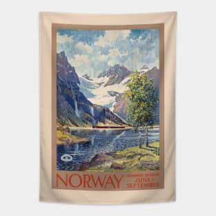 Norway Summer Season June-September Vintage Poster 1920 Tapestry