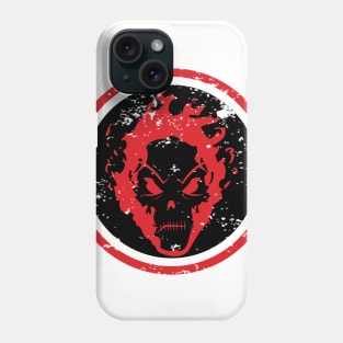 RED FLAMING HALLOWEEN SKULL Phone Case