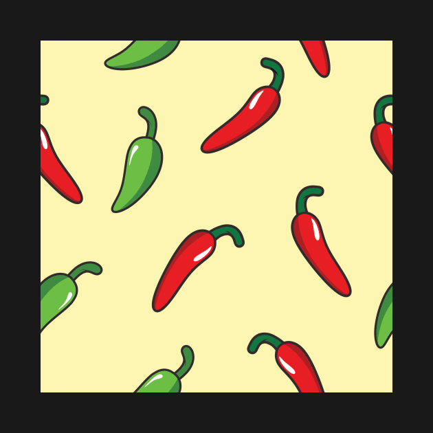 Red and Green Chili Peppers by edwardecho