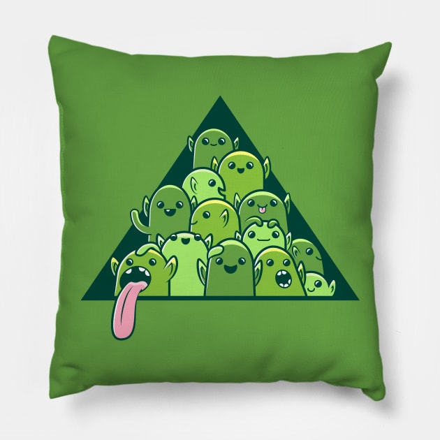 Itty-bitty Goblin Hoard Pillow by slugbunny