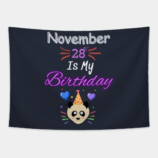 november 28 st is my birthday Tapestry
